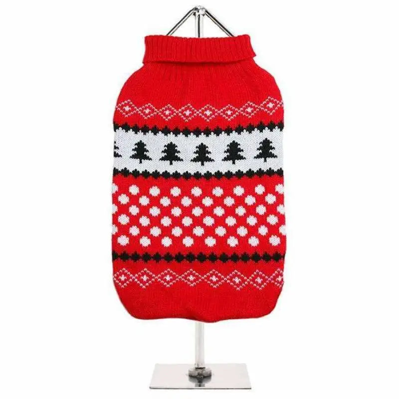 Urban Pup Red and White Snowball Dog Jumper Large - Sale - 3