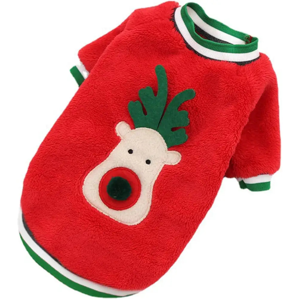 Soft Fleece Reindeer Christmas Sweater - Posh Pawz - 1