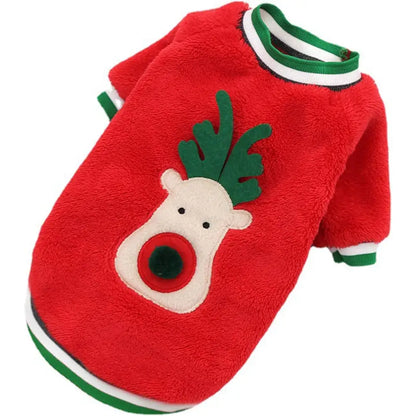 Soft Fleece Reindeer Christmas Sweater - Posh Pawz - 1