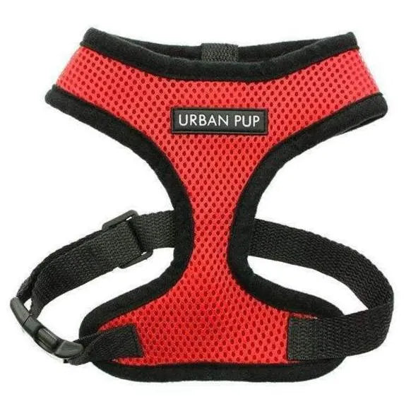 Soft Mesh Dog Harness in Cherry Red - Urban Pup - 1