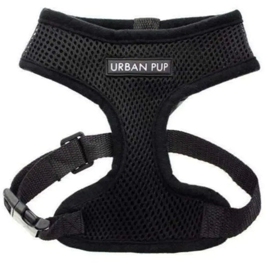 Soft Mesh Dog Harness In Jet Black - Urban Pup - 1
