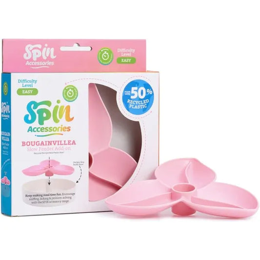 Spin Accessories Flower Feeder in Baby Pink - Level Easy - Petdreamhouse - 1