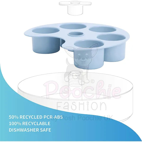 Spin Accessories Palette Feeder in Baby Blue - Level Medium - Petdreamhouse - 2
