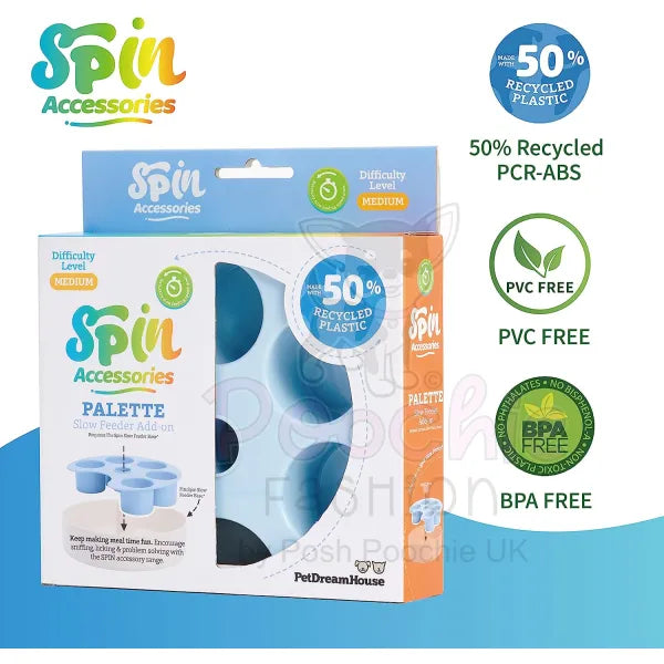 Spin Accessories Palette Feeder in Baby Blue - Level Medium - Petdreamhouse - 4