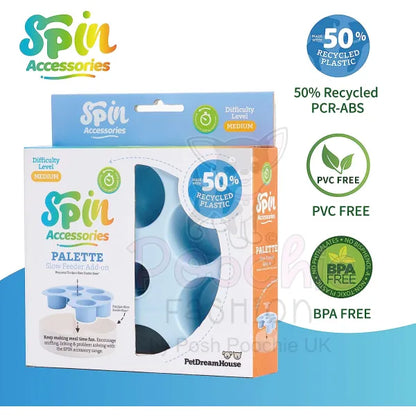 Spin Accessories Palette Feeder in Baby Blue - Level Medium - Petdreamhouse - 4