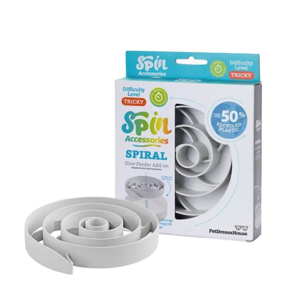 SPIN Accessories Spiral Feeder In Grey - Level Tricky - PetDreamHouse - 1