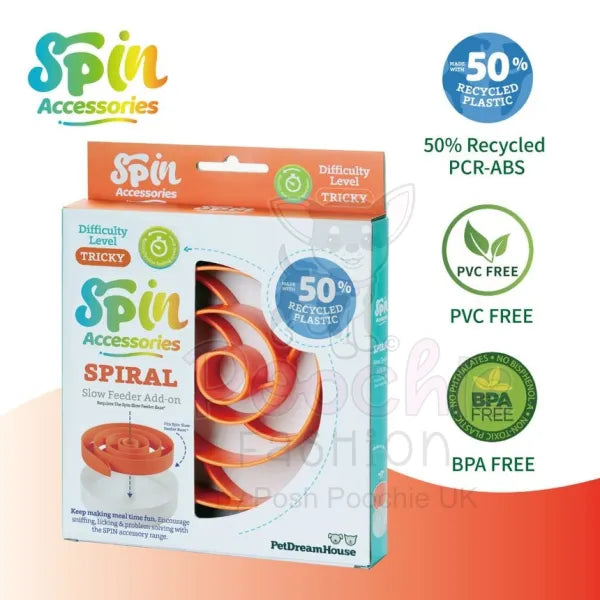 Spin Accessories Spiral Feeder in Orange - Level Tricky - Petdreamhouse - 4