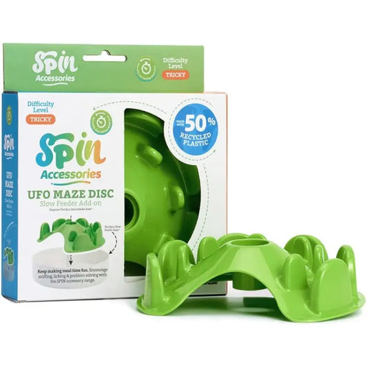 SPIN Accessories UFO Maze Disc In Green - Level Tricky - PetDreamHouse - 1