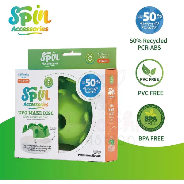 Spin Accessories Ufo Maze Disc in Green - Level Tricky - Petdreamhouse - 4