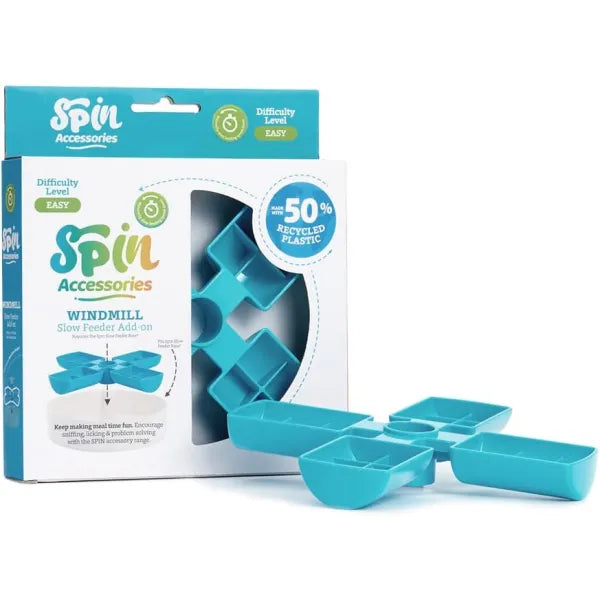 SPIN Accessories Windmill Feeder In Blue - Level Easy - PetDreamHouse - 1