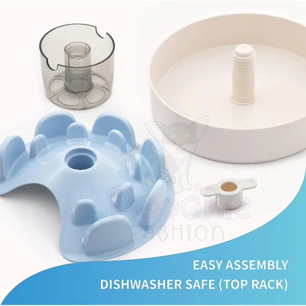 Spin Ufo Maze Interactive Pet Slow Feeder in Baby Blue - Level Tricky - Petdreamhouse - 4