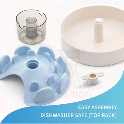 Spin Ufo Maze Interactive Pet Slow Feeder in Baby Blue - Level Tricky - Petdreamhouse - 4