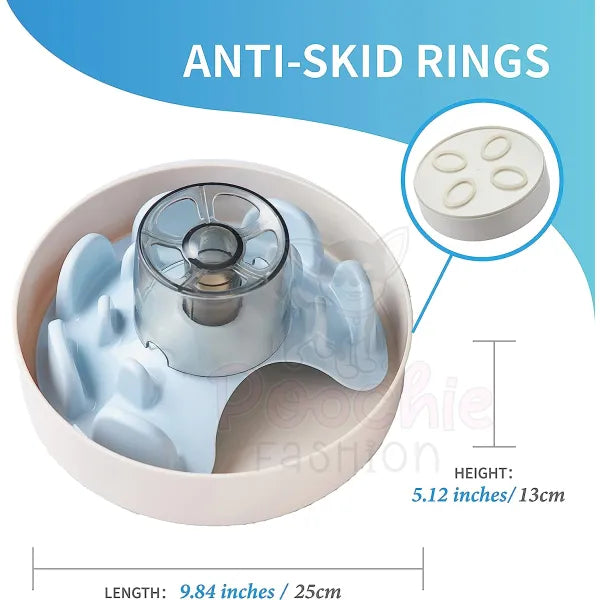 Spin Ufo Maze Interactive Pet Slow Feeder in Baby Blue - Level Tricky - Petdreamhouse - 3