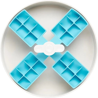 Spin Windmill Interactive Pet Slow Feeder in Blue - Level Easy - Petdreamhouse - 1