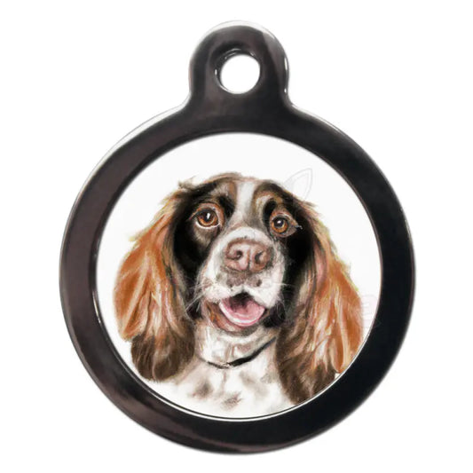Springer Spaniel Portrait Dog Id Tag - Ps Pet Tags - 1