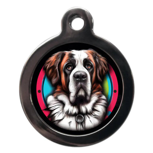 St Bernard Graffiti Dog Id Tag - Ps Pet Tags - 1