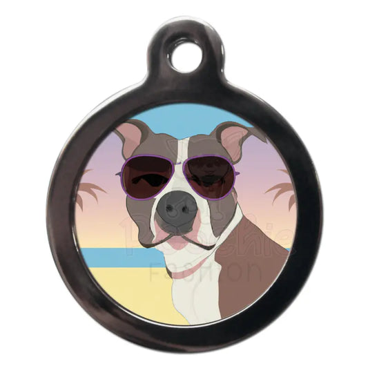 Staffy Summertime Dog Id Tag - Ps Pet Tags - 1
