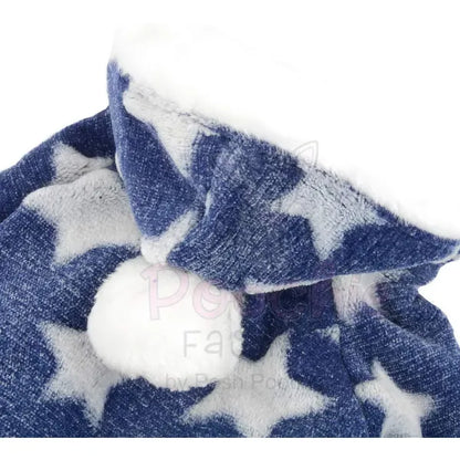 Star Fleecy Puppy Dog Pyjamas in Blue Xlarge - Sale - 3
