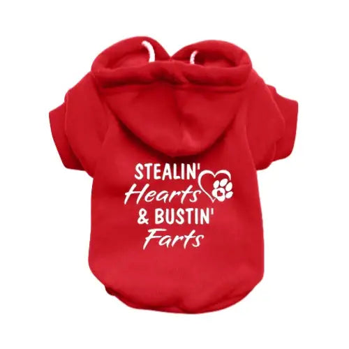 Stealin’ Hearts and Bustin’ Farts Dog Hoodie - Rich Paw - 1