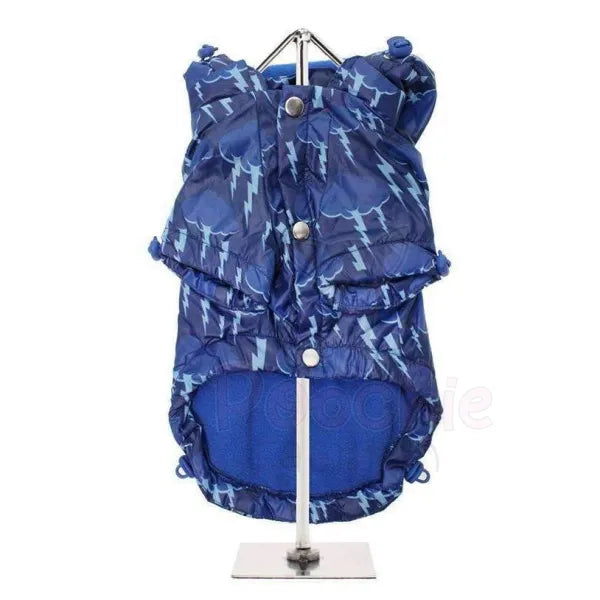 Storm Print Fleece Lined Rainstorm Dog Raincoat - Urban Pup - 2