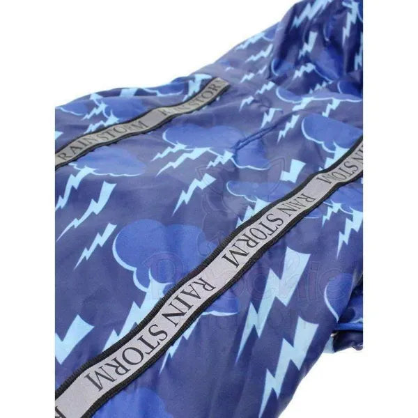 Storm Print Fleece Lined Rainstorm Dog Raincoat - Urban Pup - 4