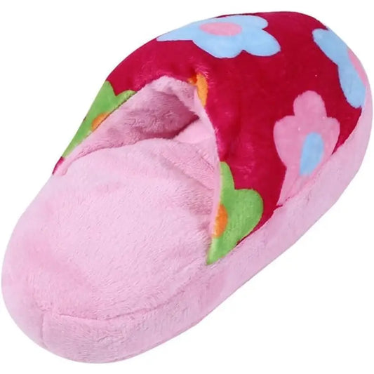 Striped Slipper Plush and Squeaky Dog Toy - Posh Pawz - 1