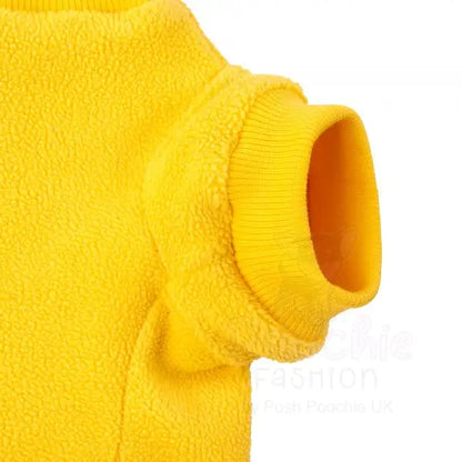 Sunshine Yellow Micro Fleece Dog Sweatshirt - Rich Paw - 5