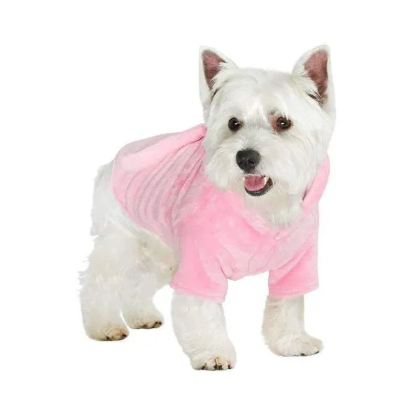 Supersoft Dog Bathrobe in Baby Pink - Posh Pawz - 1