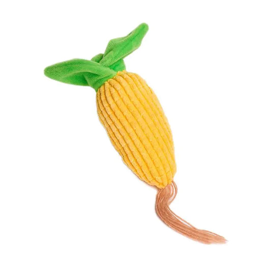 Sweet Corn Cob Plush and Squeaky Dog Toy - Posh Pawz - 1
