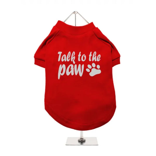 Talk to the Paw Glitter Dog T-shirt - Urban - 1