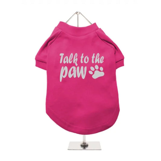 Talk to the Paw Glitter Dog T-shirt - Urban - 1