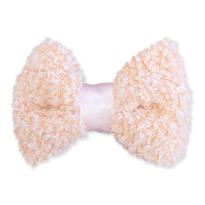 Teddy Fleece Dog Bow Tie in Pink - Piggie - 1
