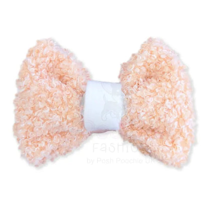 Teddy Fleece Dog Bow Tie in Pink - Piggie - 2