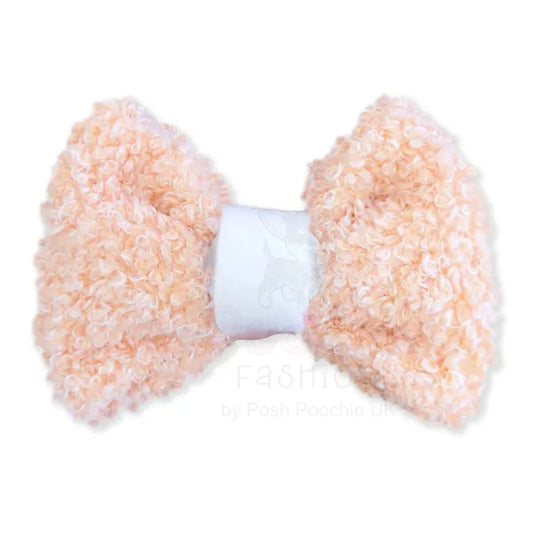 Teddy Fleece Dog Bow Tie in Pink - Piggie - 2
