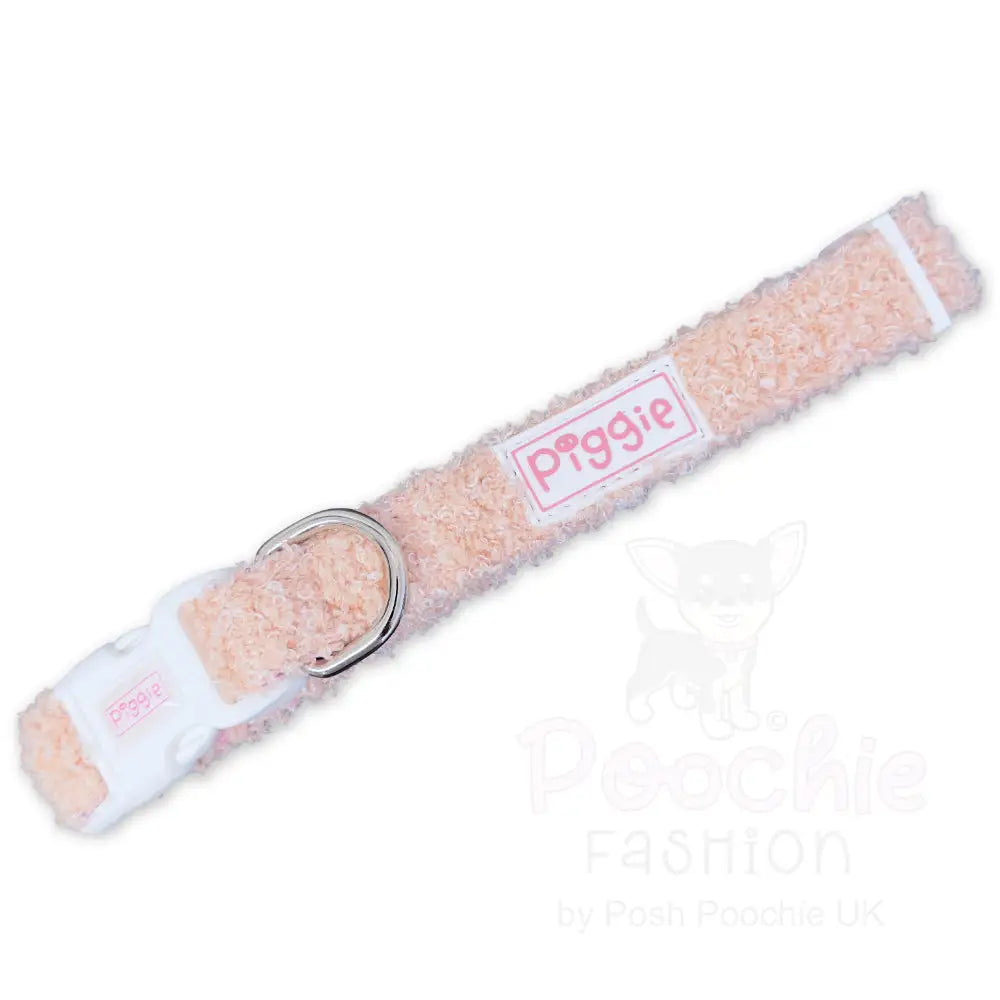 Teddy Fleece Dog Collar in Pink - Piggie - 2