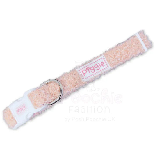 Teddy Fleece Dog Collar in Pink - Piggie - 2