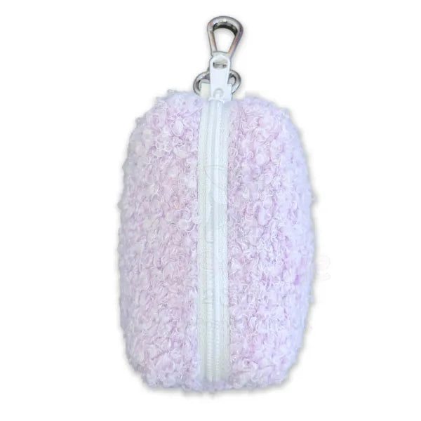 Teddy Fleece Dog Poop Bag Holder in Lilac - Piggie - 2