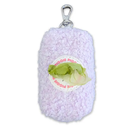 Teddy Fleece Dog Poop Bag Holder in Lilac - Piggie - 1