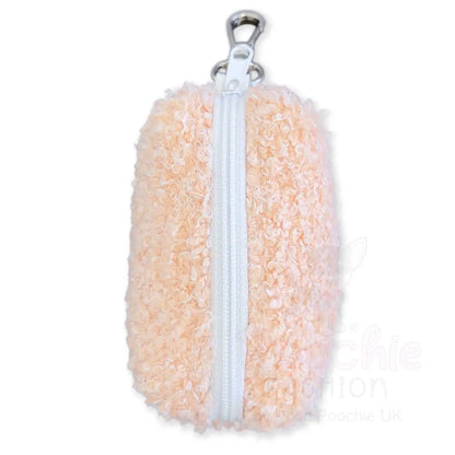 Teddy Fleece Dog Poop Bag Holder in Pink - Piggie - 2
