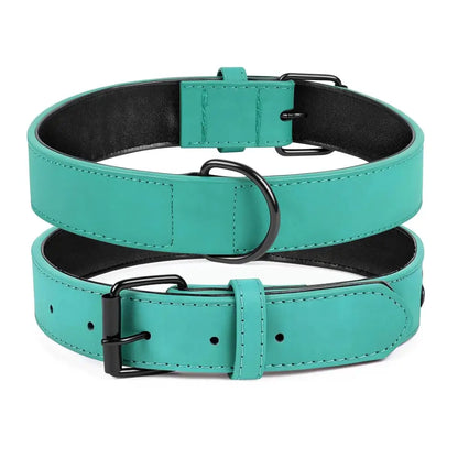 Terra Vegan Leather Dog Collar in Emerald Green - Posh Pawz - 1