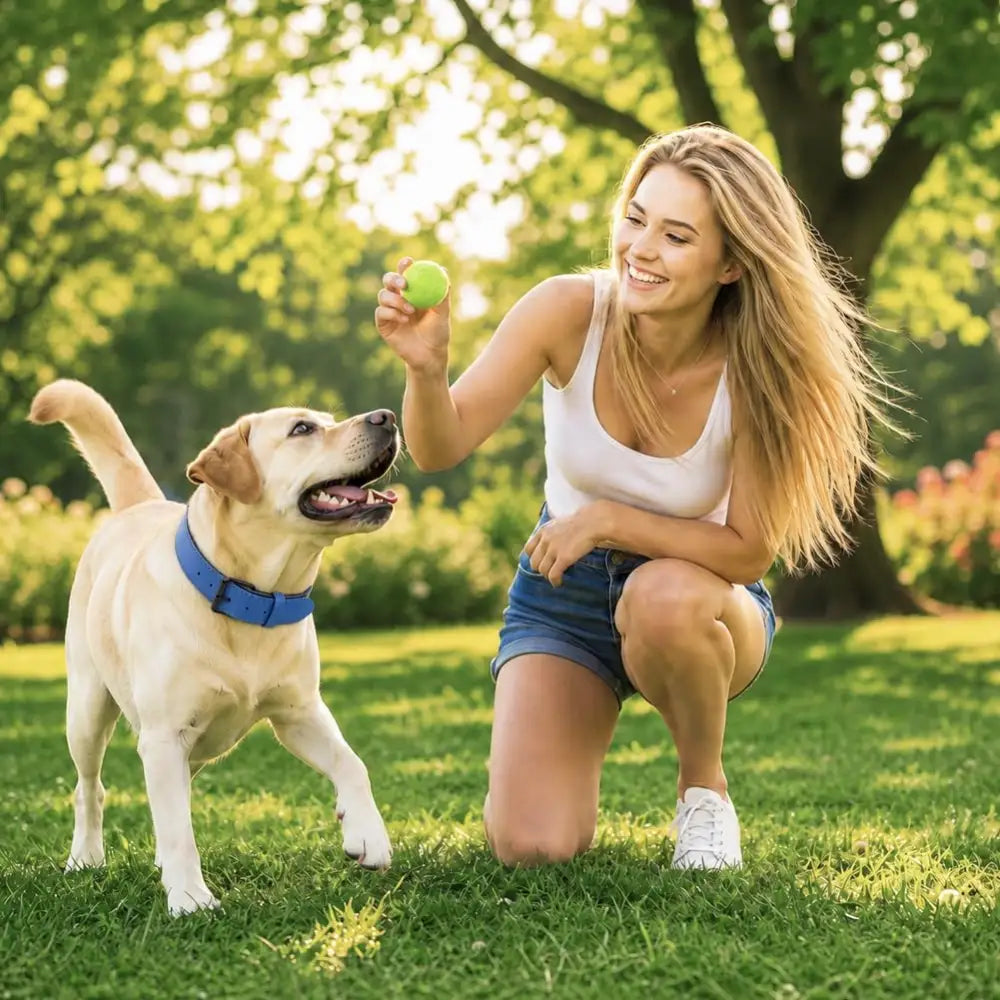 Terra Vegan Leather Dog Collar in Sapphire Blue - Posh Pawz - 4