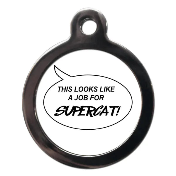 This Looks Like a Job for Supercat Cat Id Tag - Ps Pet Tags - 1