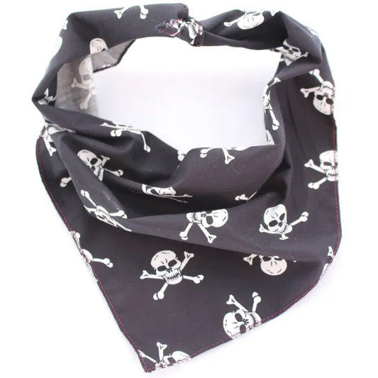 Tie on Skull and Crossbones Dog Bandana - Posh Pawz - 1