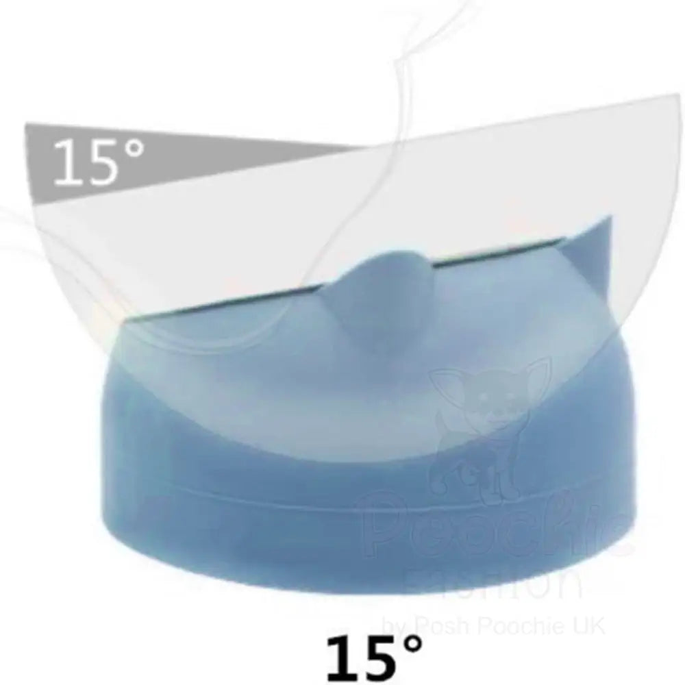 Tilted Cat Bowl in Blue - Posh Pawz - 2