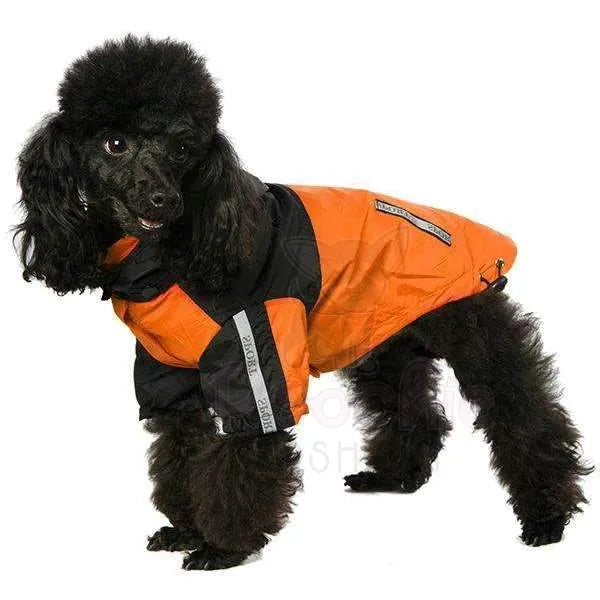 Trailfinder Windbreaker Dog Rain Coat in Orange - Urban Pup - 2