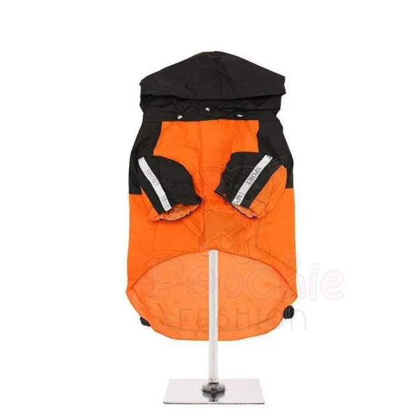 Trailfinder Windbreaker Dog Rain Coat in Orange - Urban Pup - 3