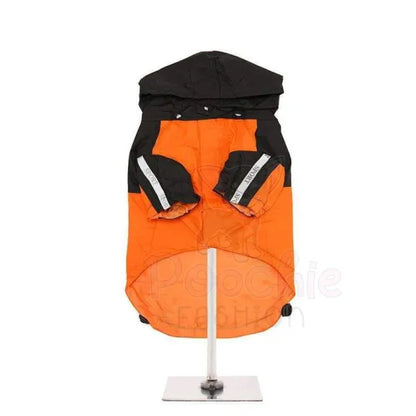 Trailfinder Windbreaker Dog Rain Coat in Orange - Urban Pup - 3