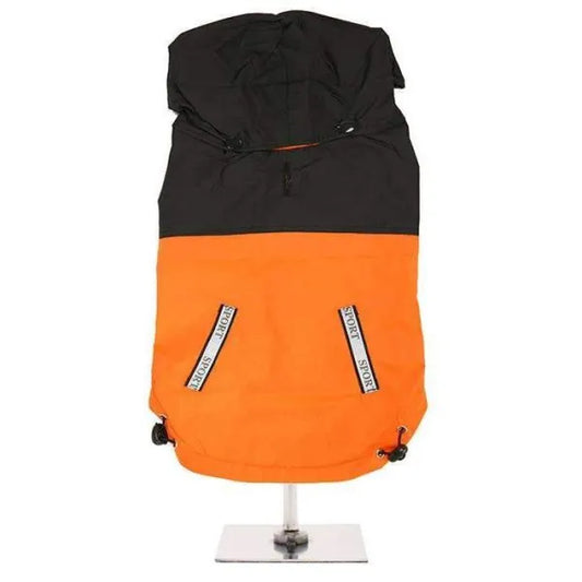 Trailfinder Windbreaker Dog Rain Coat in Orange - Urban Pup - 1