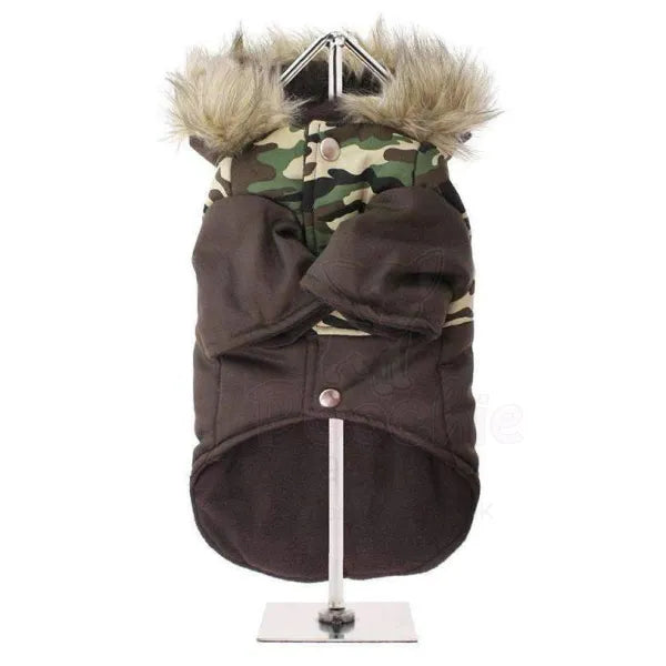 Two Tone Camouflage Quilted Parka Dog Coat - Urban - 3