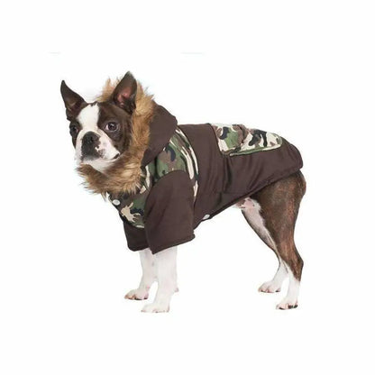 Two Tone Camouflage Quilted Parka Dog Coat - Urban Pup - 2